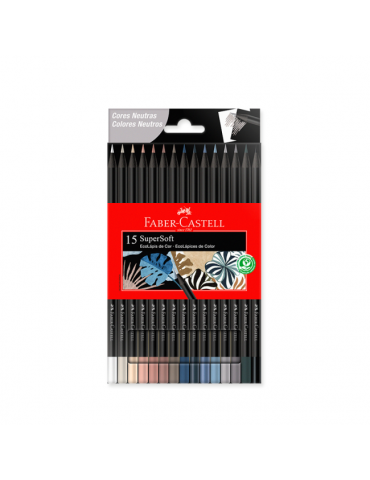 LAPICES DE COLOR FABER CASTELL x15 COLORES NEUTROS 
